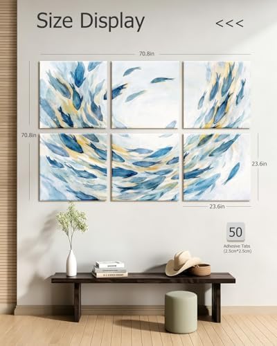 InSimSea Acoustic Wall Art, Ocean Watercolor Fish - Image 2