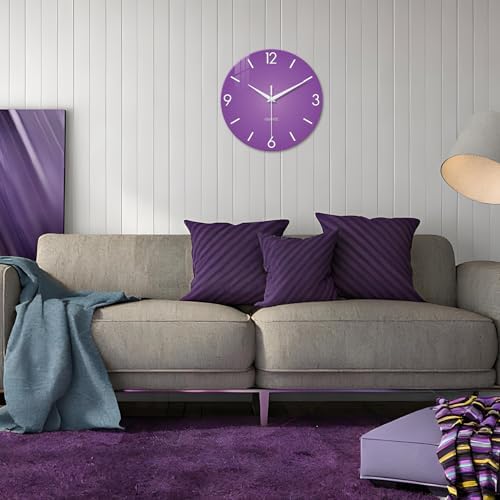 XFM Purple Wall Clock for Girls Women Bedroom 16 Inch - Image 5