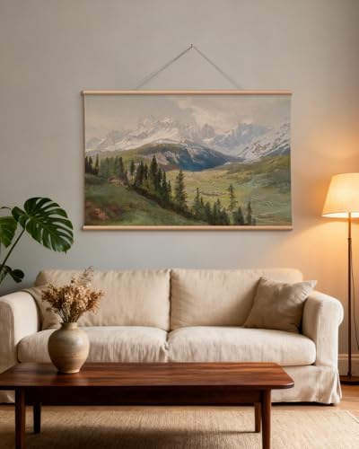 VIYYIEA Extra Large Canvas Wall Art, 36x54 Inch Mountain Landscape Oil Painting - Image 4
