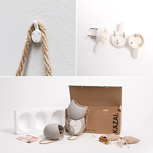 Kazai. Wall Planters -Ellie- | Hanging Ceramic Plant Pots 3 Pieces | Wall - Image 6