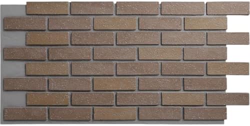 EverStone Traditional Faux Brick Panel, Toffee Color by EkenaMillwork