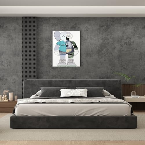 JSEVEM 48"×591" Dark Grey Concrete Contact Paper Self Adhesive Gray Faux Cement - Image 4