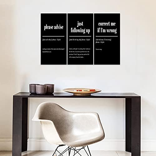 3 Piece Inspirational Canvas Wall Art, Quotes Please Advise - Image 4