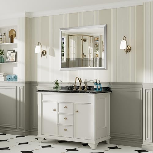 Briivue Bathroom Wall Mirror, 40x32 Inch - Image 4