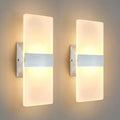 12W Modern LED Wall Sconces 2-Pack, 3000K Warm Light by Unknown