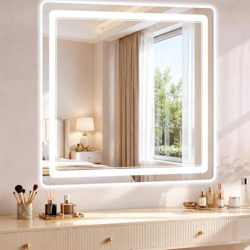 BEAUTYPEAK 36"x36" LED Bathroom Mirror - Image 5