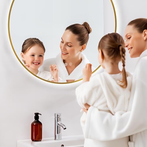 Niccy 30" Round LED Bathroom Backlit Mirror - Image 5
