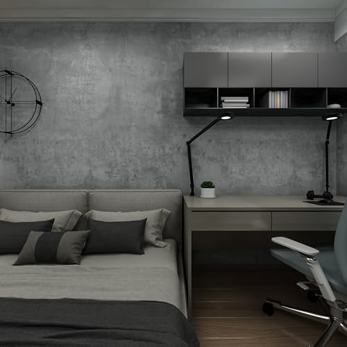 Concrete Wallpaper Peel and Stick Cement Wall Paper 16x354 inch Thick Matte - Image 4