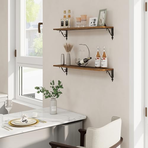 RICHFOCUS Floating Shelves for Wall Decor, 31.5W x 8D Shelves Set of 2 - Image 2