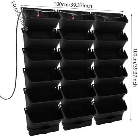 18 Pots Vertical Wall Planter, Self-Watering Garden System - Image 5