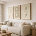 Thalasse Abstract Wall Art Large Framed 3D Sandstone 24x36 In by Thalasse%7C3DTactileWallArt