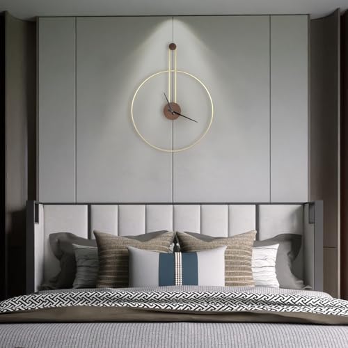 DRELIFAM Modern Wall Clock, Large 21.7''×28.7'', Walnut Dial, Silent - Image 3