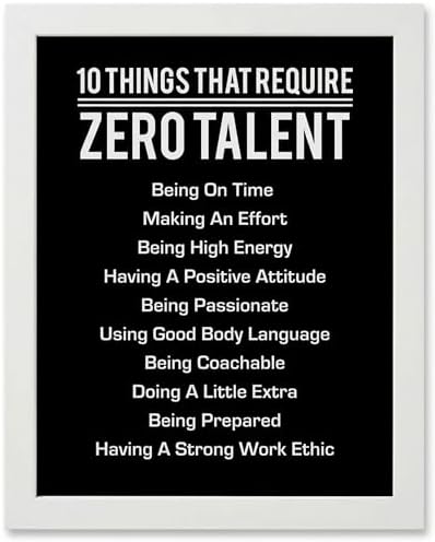 10 Things That Require Zero Talent Wall Art by AmericanLuxuryGifts