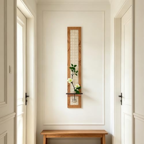 1PC Vertical Bamboo Weaving Wall Art, 47In x 8In - Image 4