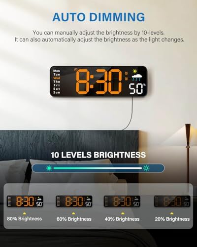 Digital Wall Clock, Digital Clock Large Display - Image 3