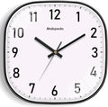 10 Inch Wall Clock, Silent Non Ticking Wall Clocks Battery Operated, Square by MABPEDO