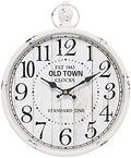 Menterry Retro Farmhouse Wall Clock. White Vintage Antique Style by Menterry