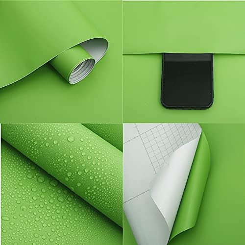Ismoon 15.7''×118''Solid Green Wallpaper Peel and Stick Green Contact Paper - Image 3
