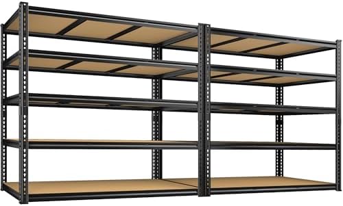 ROOMFAVE 48" W Garage Shelving Heavy Duty 3080LBS, 5 Tier by RoomFave-organizeyourjoy