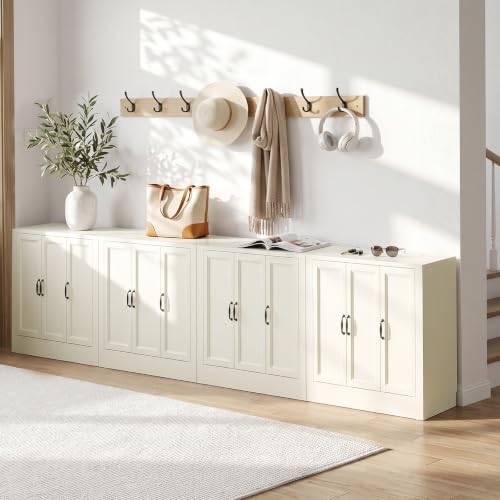 156" Modular Buffet Sideboard Cabinet Set of 4, Extra Long Storage Cabinet - Image 6