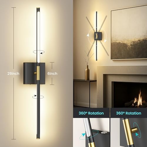 10000mAh Rechargeable Wall Lights, 29 Inch, 2 Pack - Image 3