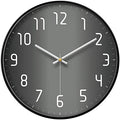 Silent Non-Ticking Analog Wall Clock, Gradient Black by SCOAGE