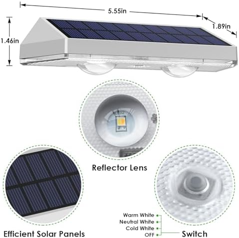 LIANGLOME 2 Pack Solar Fence Lights - Image 5