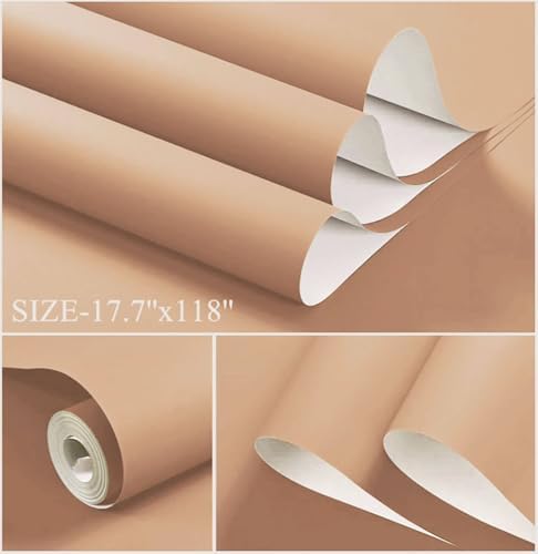 Dimoon 393''x17.7'' Orange Peel and Stick Wallpaper Contact Paper Modern Self - Image 2