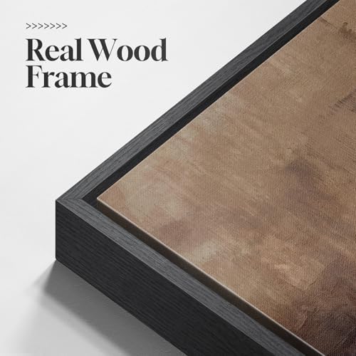 Extra Large Framed Brown Abstract Wall Art - Image 5