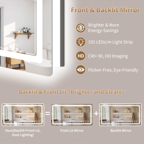 BEAUTYPEAK 30"x71" LED Bathroom Mirror - Image 2