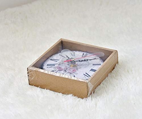 Vintage Rustic Wall Clock 5" Round-Silent Kitchen Wall Clocks Battery Operated - Image 6