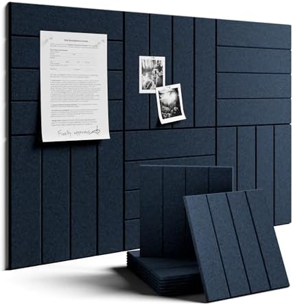 Fluxynara Felt Bulletin Board & Cork Board Alternative, Carbon Blue by FLUXYNARA