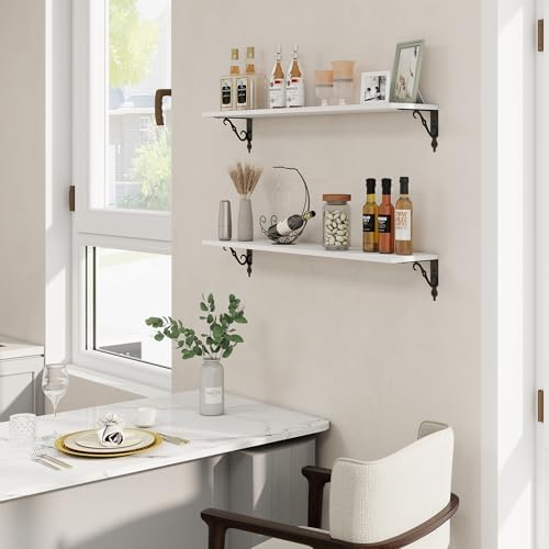 RICHFOCUS Floating Shelves for Wall Decor, 35.4W x 8D Shelves Set of 2 - Image 2