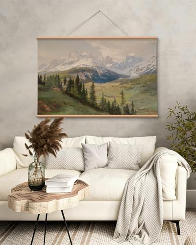 VIYYIEA Extra Large Canvas Wall Art, 36x54 Inch Mountain Landscape Oil Painting - Image 5