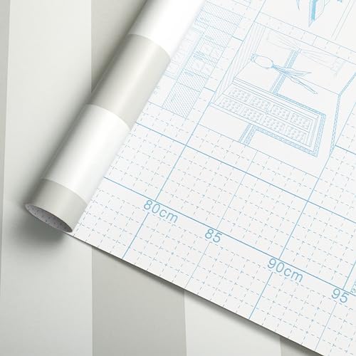 Guvana 17.7"x197" Striped Peel and Stick Wallpaper Grey and White Contact Paper - Image 5