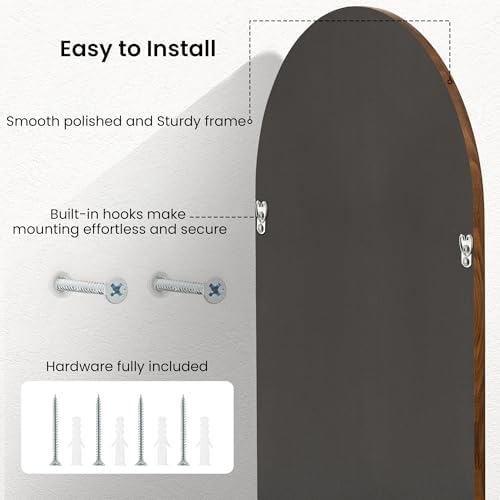 20"x30" Arch Wall Mirror for Wall, Wall Mounted Vanity Mirror for Bedroom - Image 5