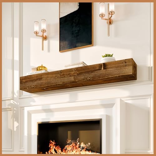 Avana Rustic Fireplace Mantle Shelf 60 Inches by AvanaHome