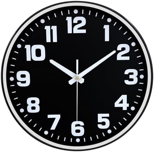 Wall Clock, 8inch Modern Silent Non-Ticking Wall Clocks Battery Operated by MABPEDO