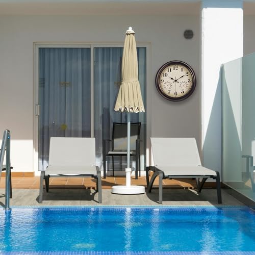 JENLYSTIME 13 Inch Dark Brown Vintage Waterproof Wall Clock - Image 4