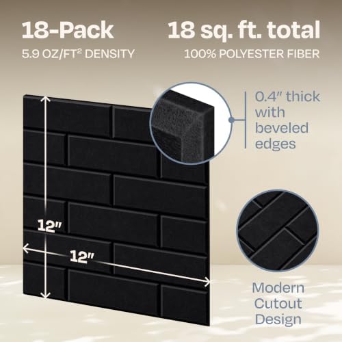Acoustic Wall Panels 18-Pack, Office & Studio - Image 3