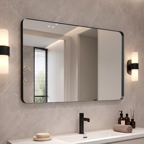 36"x24" Bathroom Vanity Mirror for Wall Aluminum Framed Farmhouse Rectangle by Kosmonia