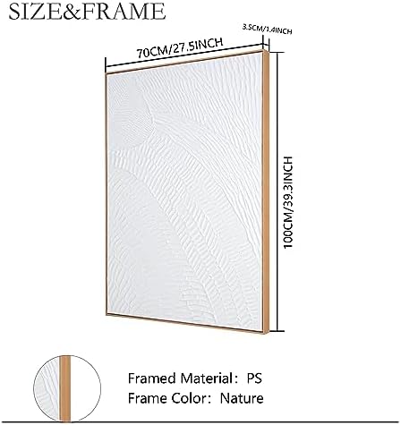 Zessonic White Geometry Abstract 3D Textured Hand-Painting Wall Art - Image 5
