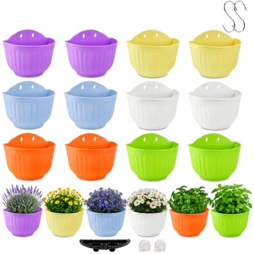 12 Pack Wall Hanging Planters Vertical Wall Planters by Romooa