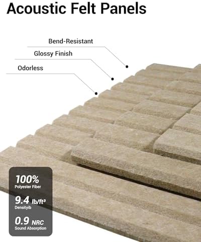 12 Pack Self-Adhesive Acoustic Wall Panels-Deep Camel - Image 4