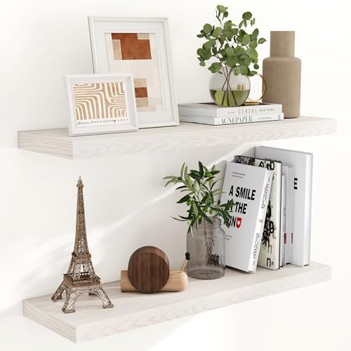 Fun Memories Floating Shelves 24 Inch Long, 9.3 Inch Deep Floating Shelf by FunMemories