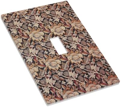 Decorative Light Switch Cover Vintage William Morris Floral Plants 1 Gang - Image 3