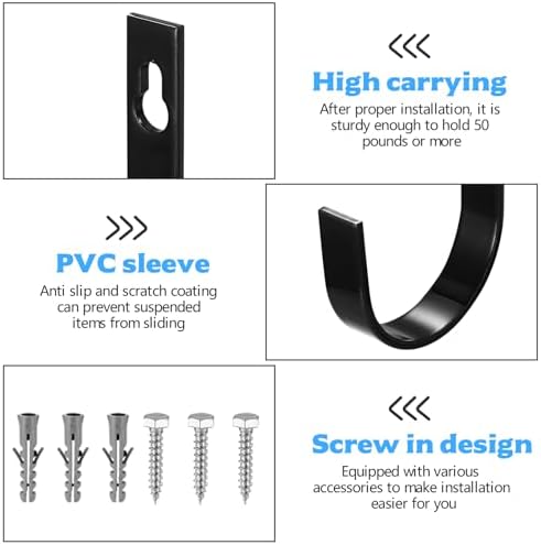 2 Pcs Wall Hooks for Hanging Heavy Duty, Coat Hooks Wall Mounted - Image 3