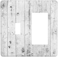 Outlet Covers Rustic White Grey Wood Grain 1 Toggle 1 Rocker Combination by Lightswitchcovers