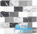 Art3d 10-Pack Marble Wall Tiles Peel and Stick Backsplash by Art3d