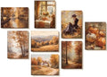 ARPEOTCY Fall Acoustic Art Wall Panels, Cottage landscape prints by ARPEOTCY